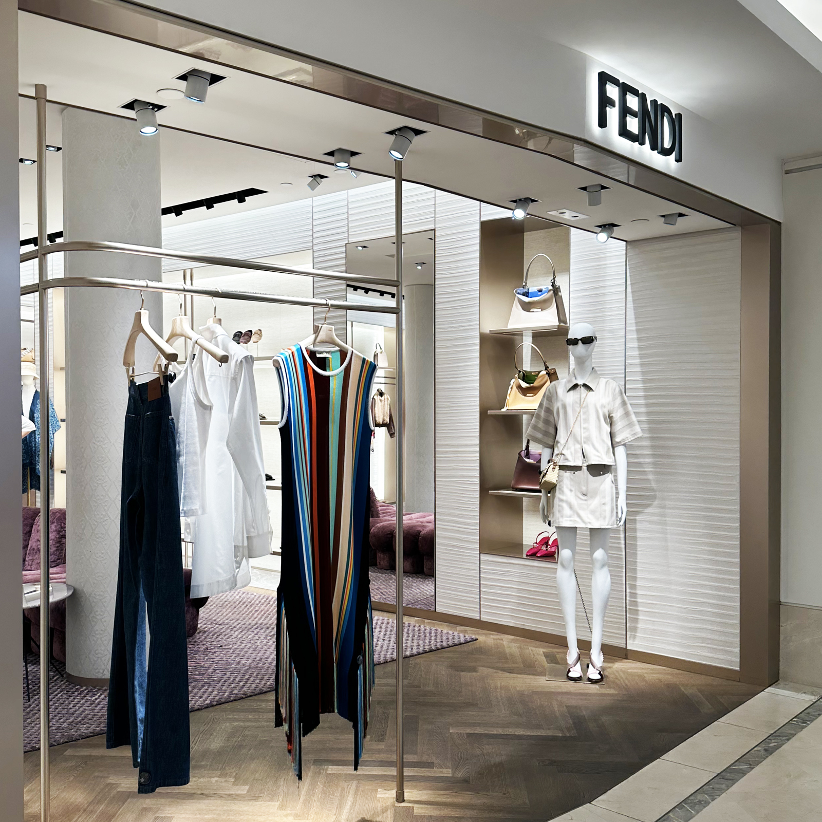 Fendi luxury handbags and leather goods in Paris