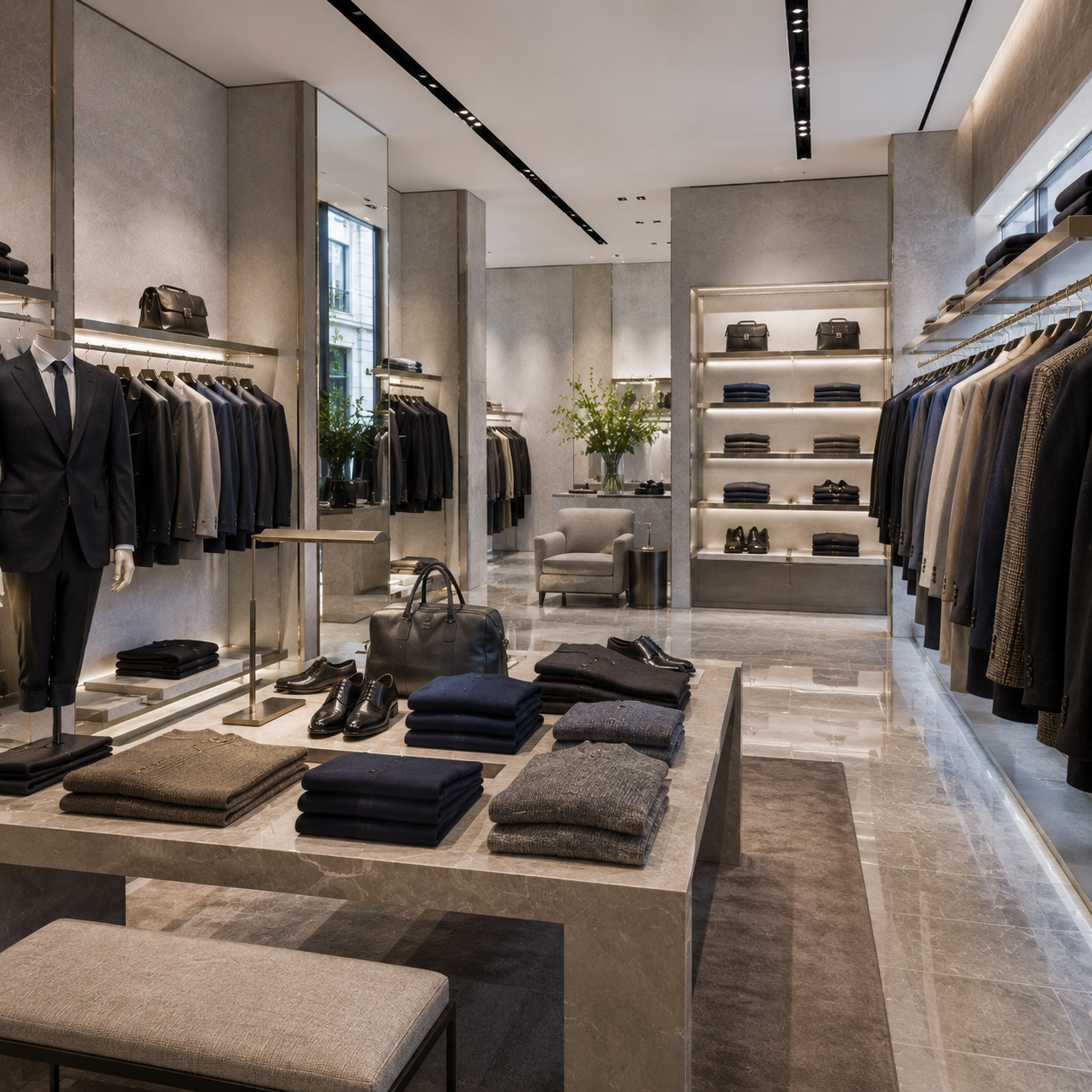 Giorgio Armani menswear collection and Italian tailoring in Paris