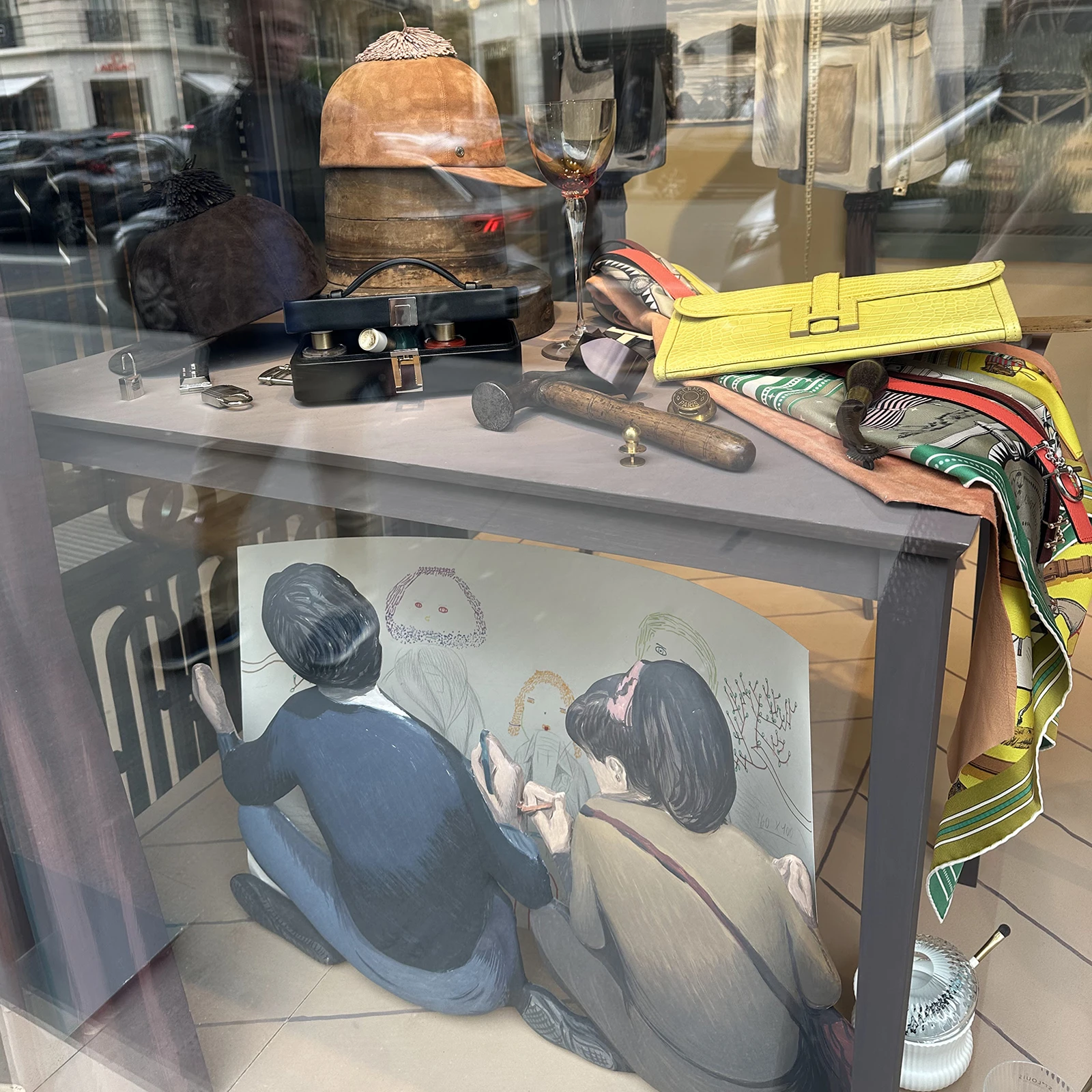 Hermes silk scarves belts jewellery and luxury accessories in Paris