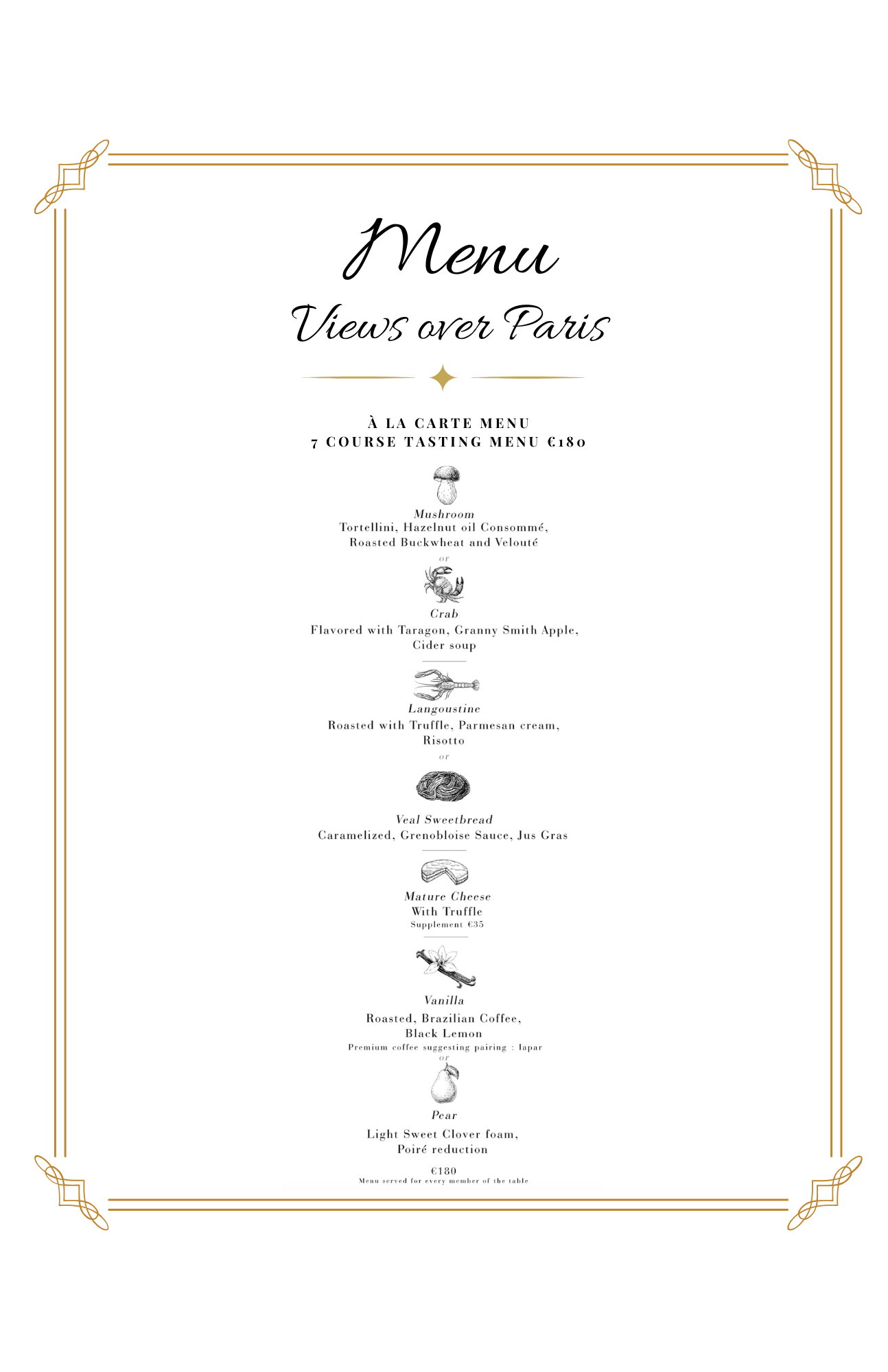 Jules Verne Restaurant Eiffeltower Paris - Menu a la Carte - Views over Paris - TLC Paris Concierge