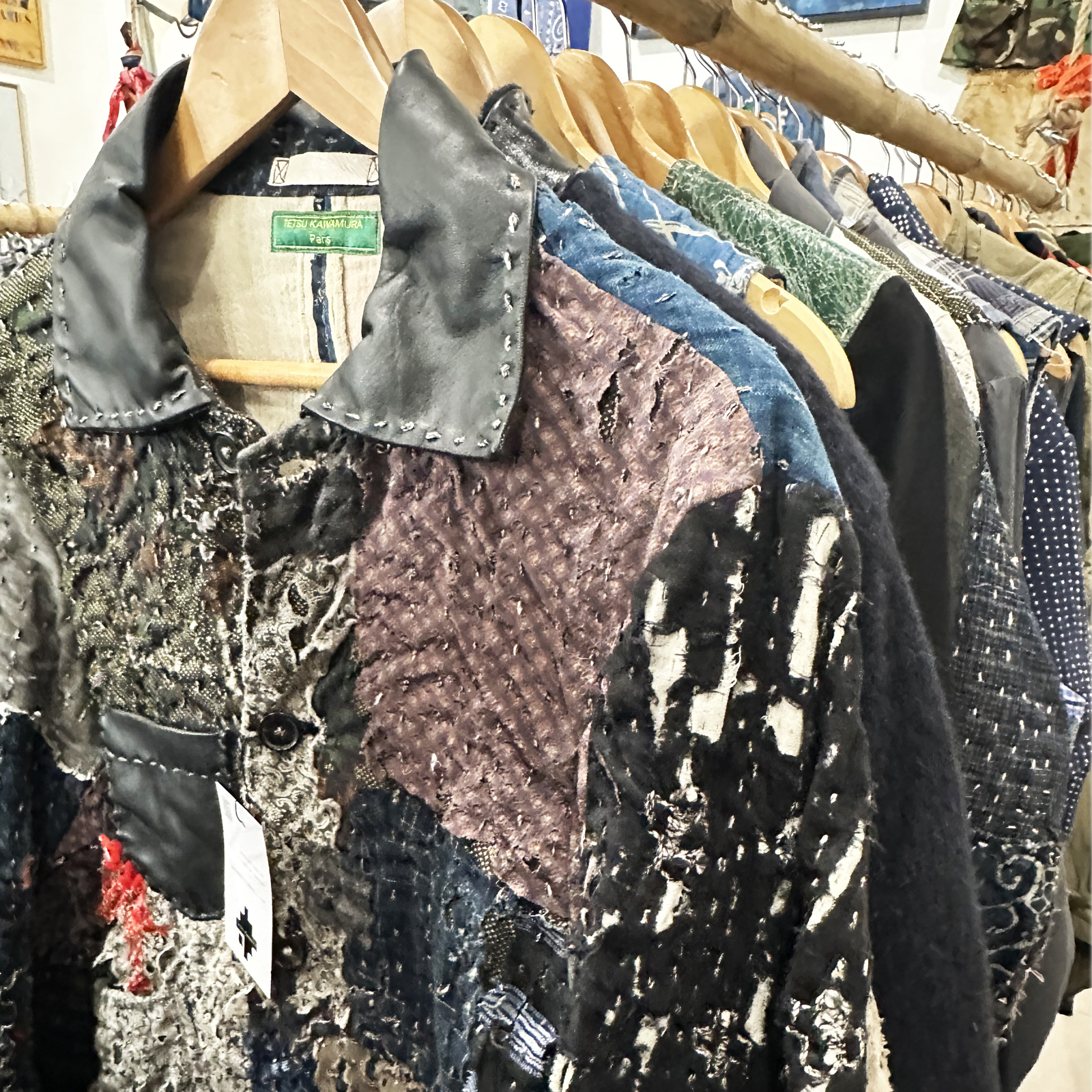 Reconstructed vintage fashion at Le Clan des Chineurs Galerie in Paris