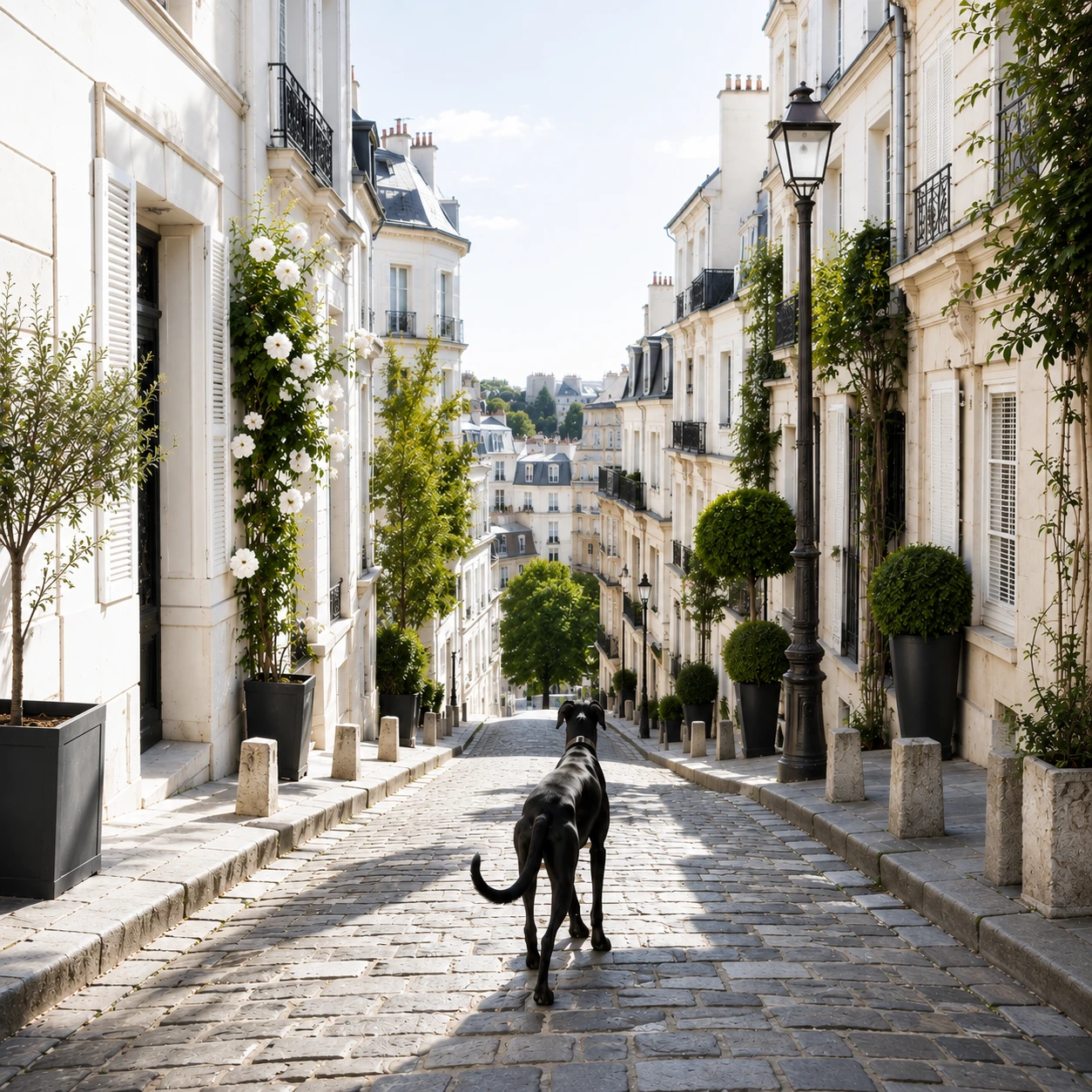 Le Petit T exploring a Paris neighbourhood