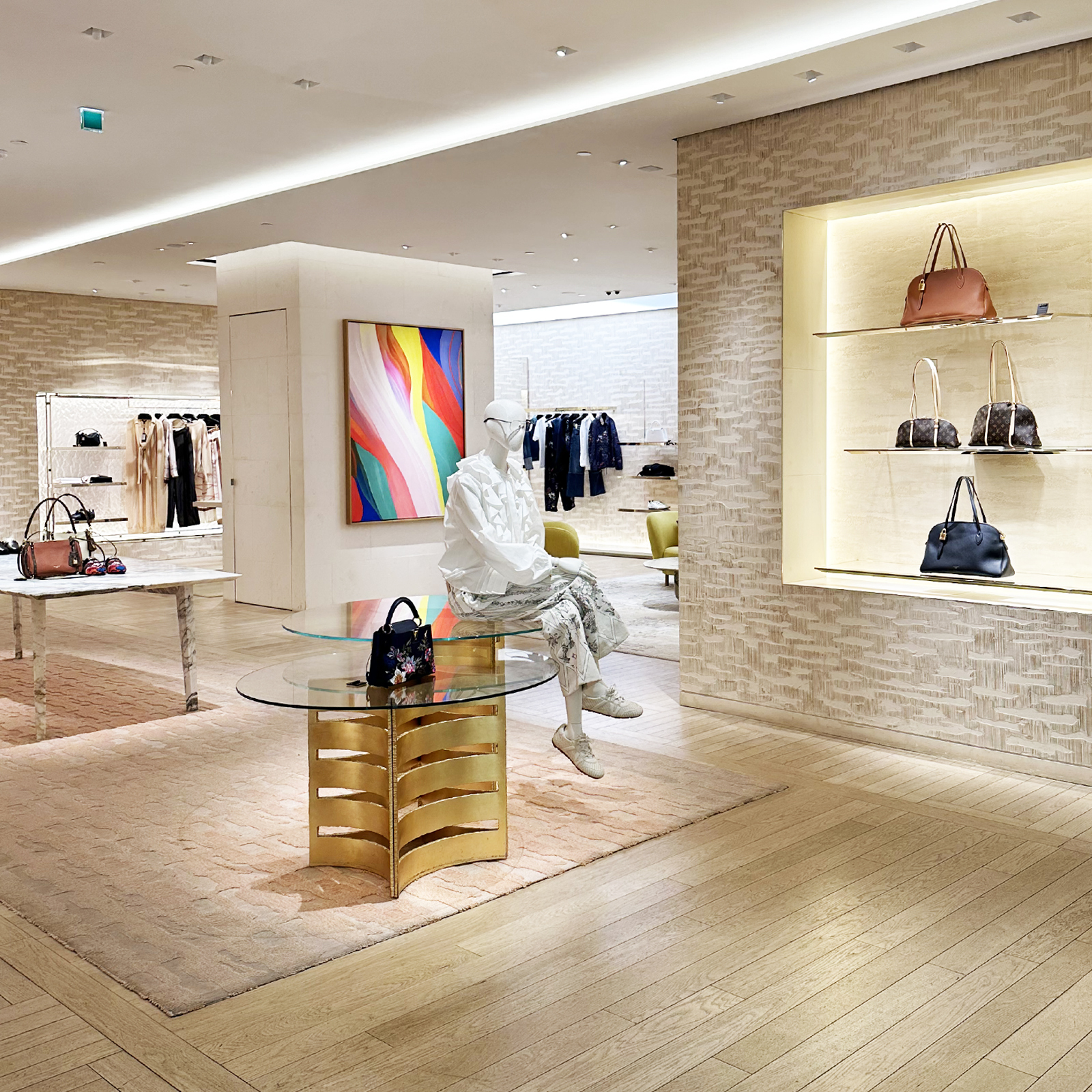 Louis Vuitton black tie evening wear for women and men with jewellery in Paris
