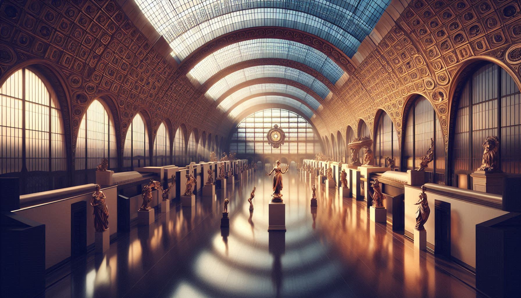 Musée d'Orsay — glass roof, iron arches and Impressionist colour