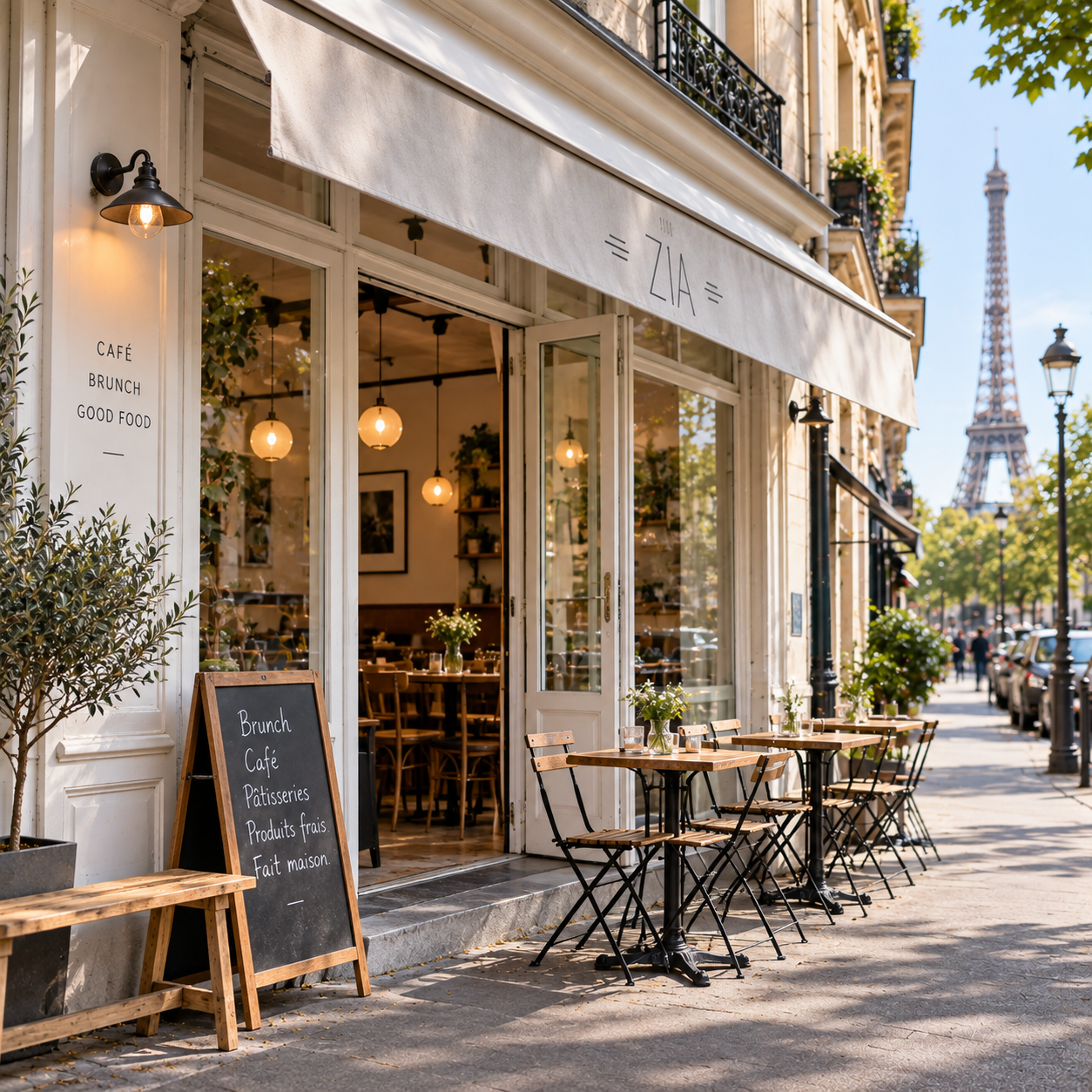 Zia Café Dutch Baby pancakes and gourmet brunch near the Eiffel Tower in Paris