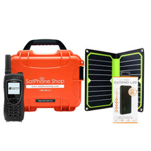 Iridium Extreme 9575 ultimate bundle with solar panel power bank and case