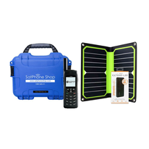Iridium 9555 ultimate bundle with solar panel power bank and case