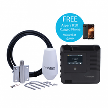 Iridium GO! exec satellite device with LITE single mode antenna kit and Aspera R10 rugged phone