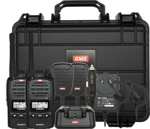 GME TX6165TP UHF CB handheld radio twin pack with accessories and carry case