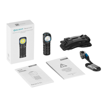 Olight Perun 3 Mini head torch kit contents with charging cable and accessories