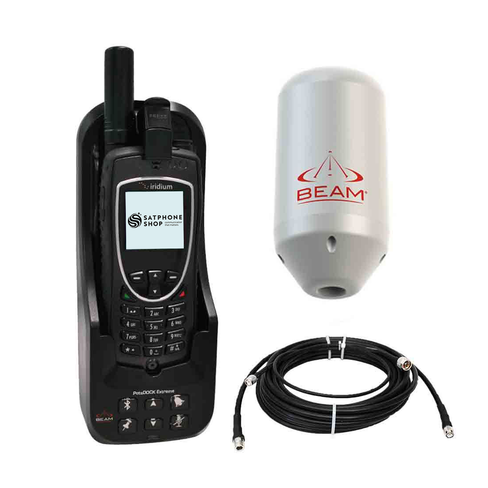 Iridium Extreme 9575 PotsDOCK bundle with mast antenna and carry case