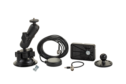 Iridium GO vehicle antenna kit with magnetic mount and accessories