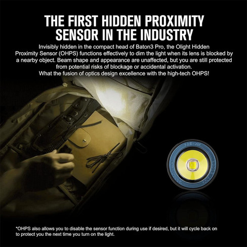 Olight Baton 3 Pro Max torch proximity sensor