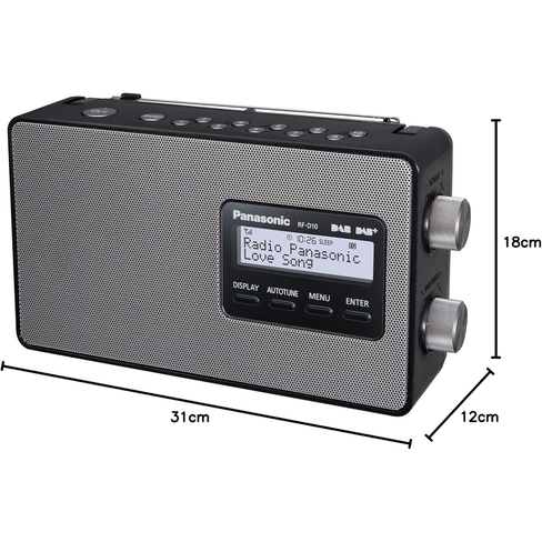 Panasonic DAB+ FM portable radio side view
