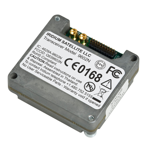 Iridium 9602N SBD satellite transceiver angled view