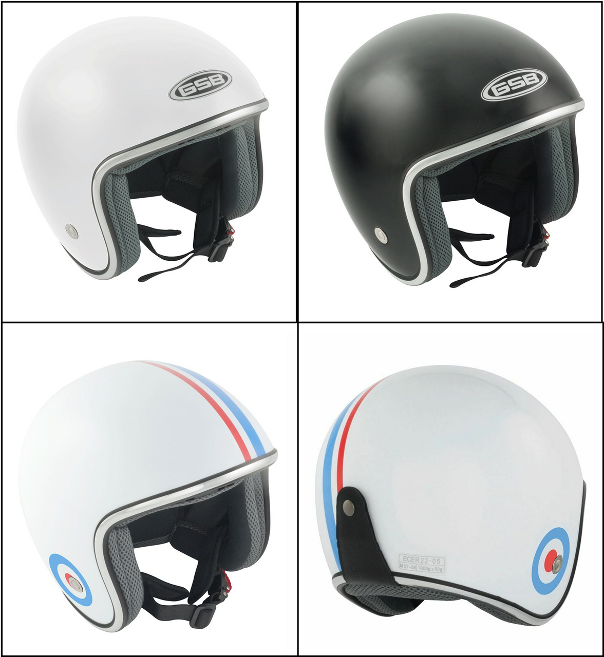 gsb open face helmet