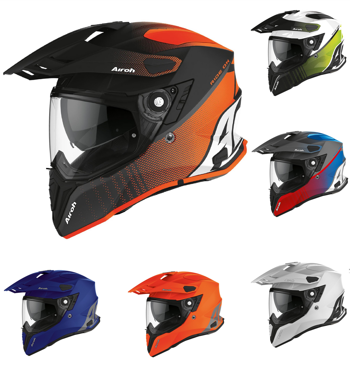 Airoh Commander Dual Sport Off Road Adventure Motorcycle Helmet