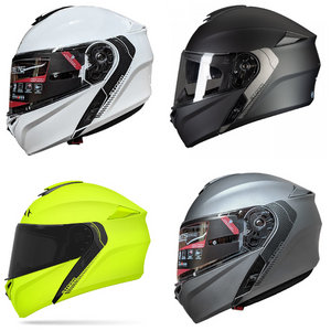 MT Storm Solid Flip Up Modular Motorcycle Motorbike Crash Helmet