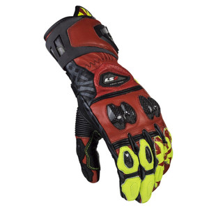 LS2 FENG MOTORBIKE RACING LEATHER GLOVES TOUCHSCREEN FINGER