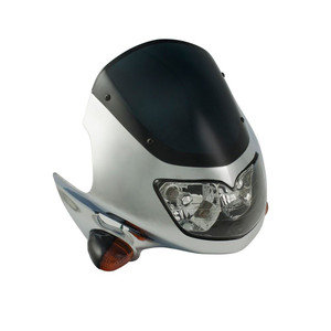 Bike It Motorcycle Motorbike Fairing Headlight With Chrome Indicators