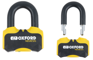 Oxford Nemesis 16mm Disc Lock Security Motorcycle Motorbike - Yellow