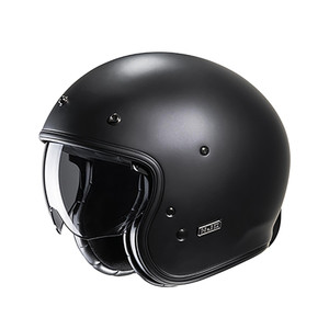 HJC V31 Matt Black Motorbike Open Face Scooter Helmet