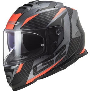 LS2 FF800 Storm II Racer Orange Motorbike Full Face Helmet