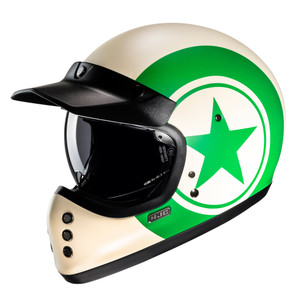 HJC V60 Nyx MC4SF Green Open Face Motorcycle Helmet-2024