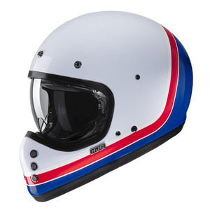 HJC V60 Scoby MC21 White Red Blue Open Face Motorcycle Helmet-2024