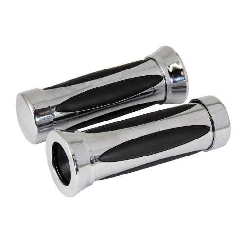 Bike It Grips Chrome Oval Custom Cushion 22mm