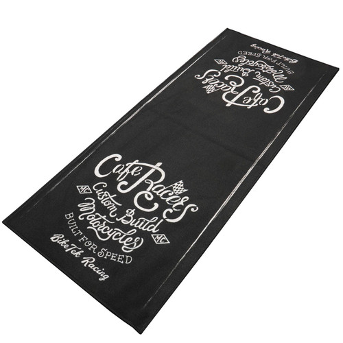 Biketek 'Series 7' Motorbike Garage Pit Mat - 'Cafe Racer / Custom' (190x80cm)