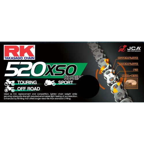 RK Off Road Motorcycle Motorbike Derive Chain Enduro MX ATV Quad 520XSO X 102