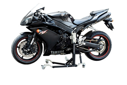 Biketek Motorcycle Motorbike Heavy Duty Steel Riser Stand 360 Degree Rotation