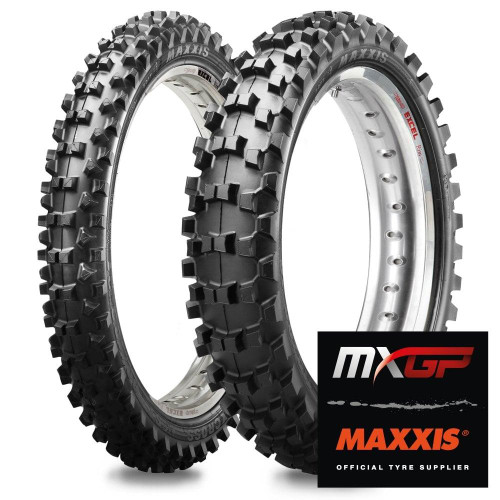 250/450cc Maxxis MX ST SI MATCHED TYRE PAIR 80/100-21 And 110/90-19