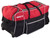 Luggage Kit Bag Black / Red with Travel wheels and Retractable Handle (130lt)