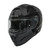 Close-up of the Spada Raiden 2 Black Helmet showcasing advanced safety features and adjustable chin strap