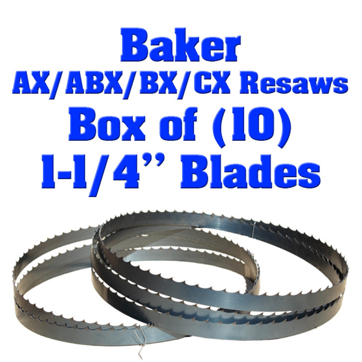 Bandsaw blades for Baker AX Resaw