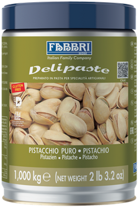 DELIPASTE PURE PISTACHIO - tins 1kg (2.2 lb)