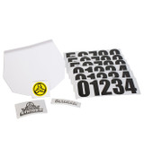 The Official Strider Number Plate on a white background