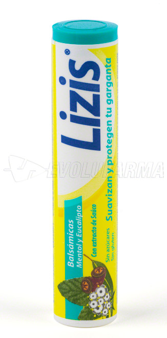 Lizis balsámicas mentol, eucalipto y saúco. 12 grageas para chupar