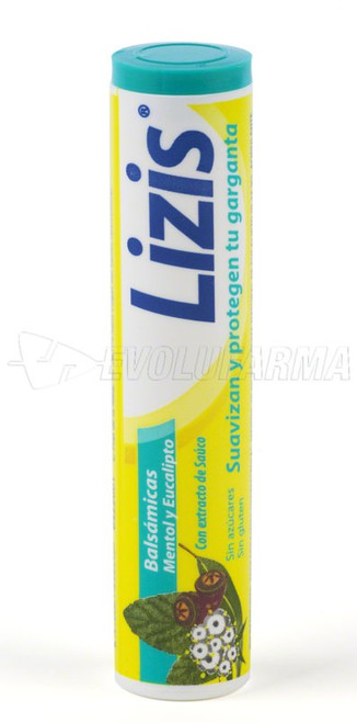 Lizis balsámicas mentol, eucalipto y saúco. 12 grageas para chupar