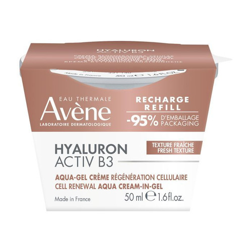 AVENE RECARGA HYALURON ACTIV B3 AQUA GEL CREMA REGENERADORA CELULAR 1 ENVASE 50 ML ECO-REFILL