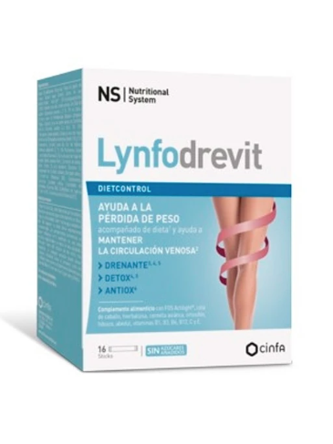 N S DIETCONTROL LYNFODREVIT 16 STICKS 15 ML