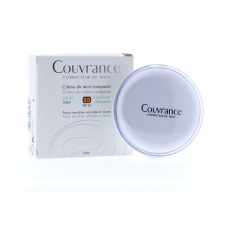 Avene cremas compactas acabado mate pieles mixtas y grasas bronceado