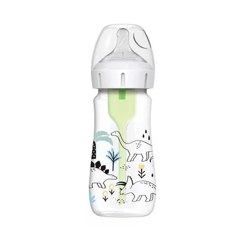 DR BROWN'S Biberón Anti-cólico Boca Ancha Dinosaurio 270ml
