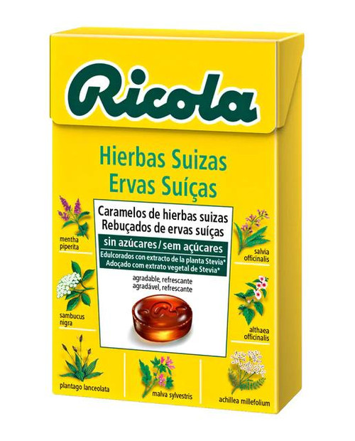 Caramelos hierbas suizas sin azúcar (con estevia) ricola