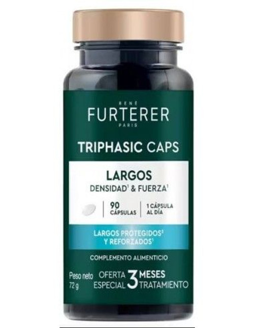TRIPHASIC CAPS LARGOS DENSIDAD Y FUERZA RENE FURTERER 90 CAPSULAS