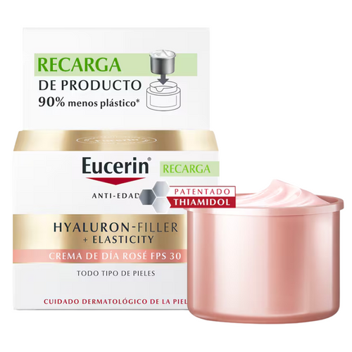 EUCERIN HYALURON FILLER  ELASTICITY ROSE DIA FP 30 1 ENVASE 50 ML REFILL