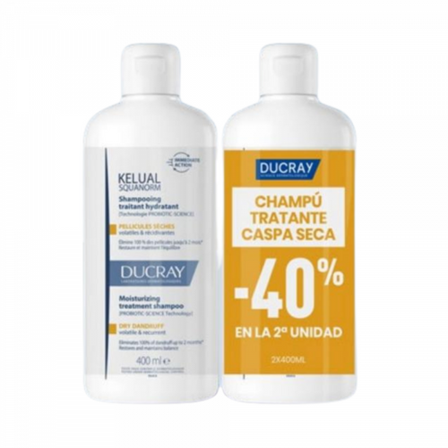 DUCRAY KELUAL SQUANORM CHAMPU CASPA SECA 200ML DUPLO