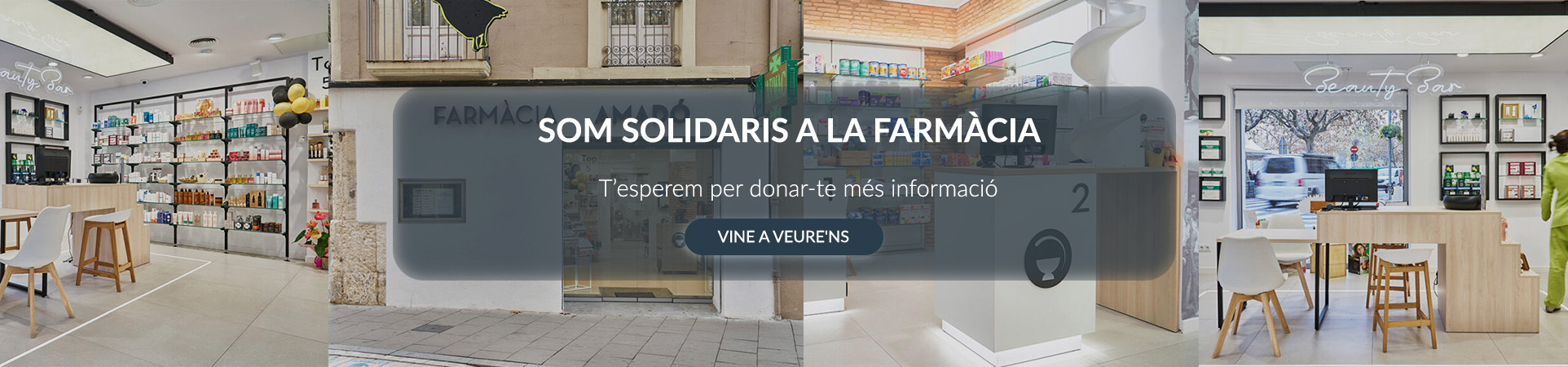 som solidaris a la Farmàcia, vine a la Farmàcia i t’expliquem.